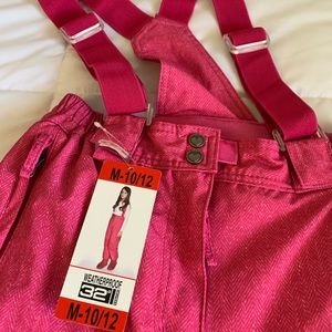 Girl’s snow pants, size M (10/12), new